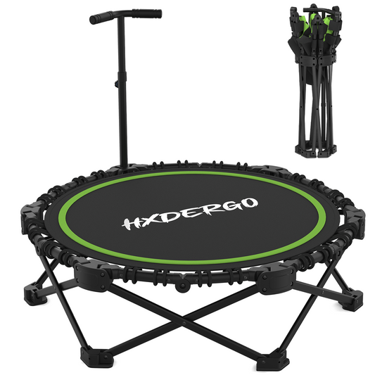FasBrand Classic Round Foldable Rebounder, Zero-Assembly Fitness Mini Trampoline with Handle