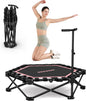 FasBrand Pro Hexagonal Foldable Rebounder, Zero-Assembly Fitness Trampoline with Stability Handle