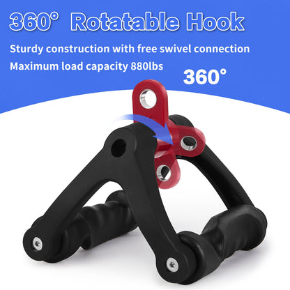 Double D Handle for Cable Machine - Ergonomic Row Handle Cable Attachment