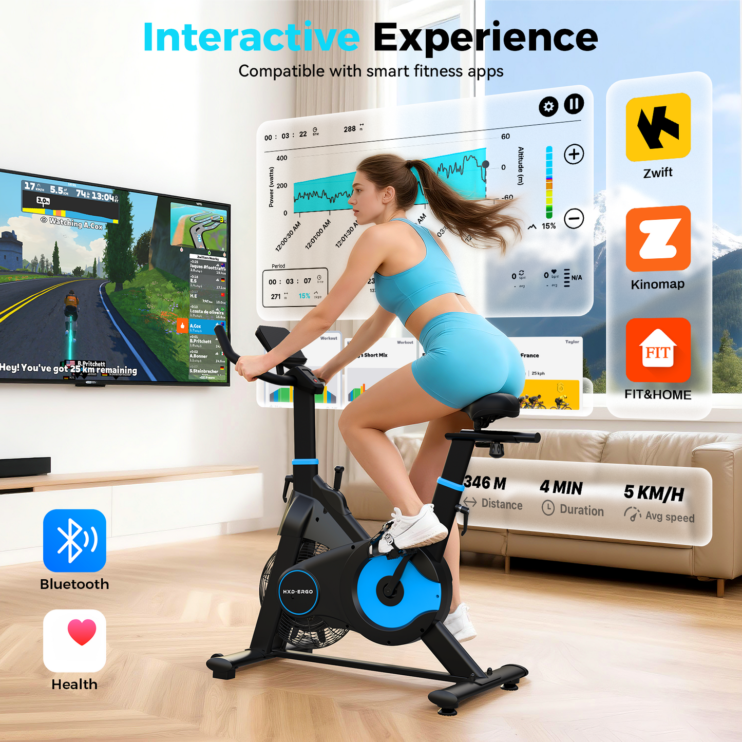 FasBrand Magnetic & Air Resistance Indoor Bike