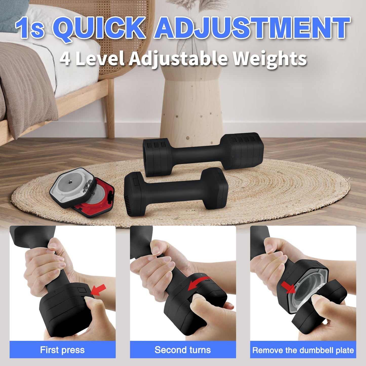 FasBrand Adjustable Dumbbells Set
