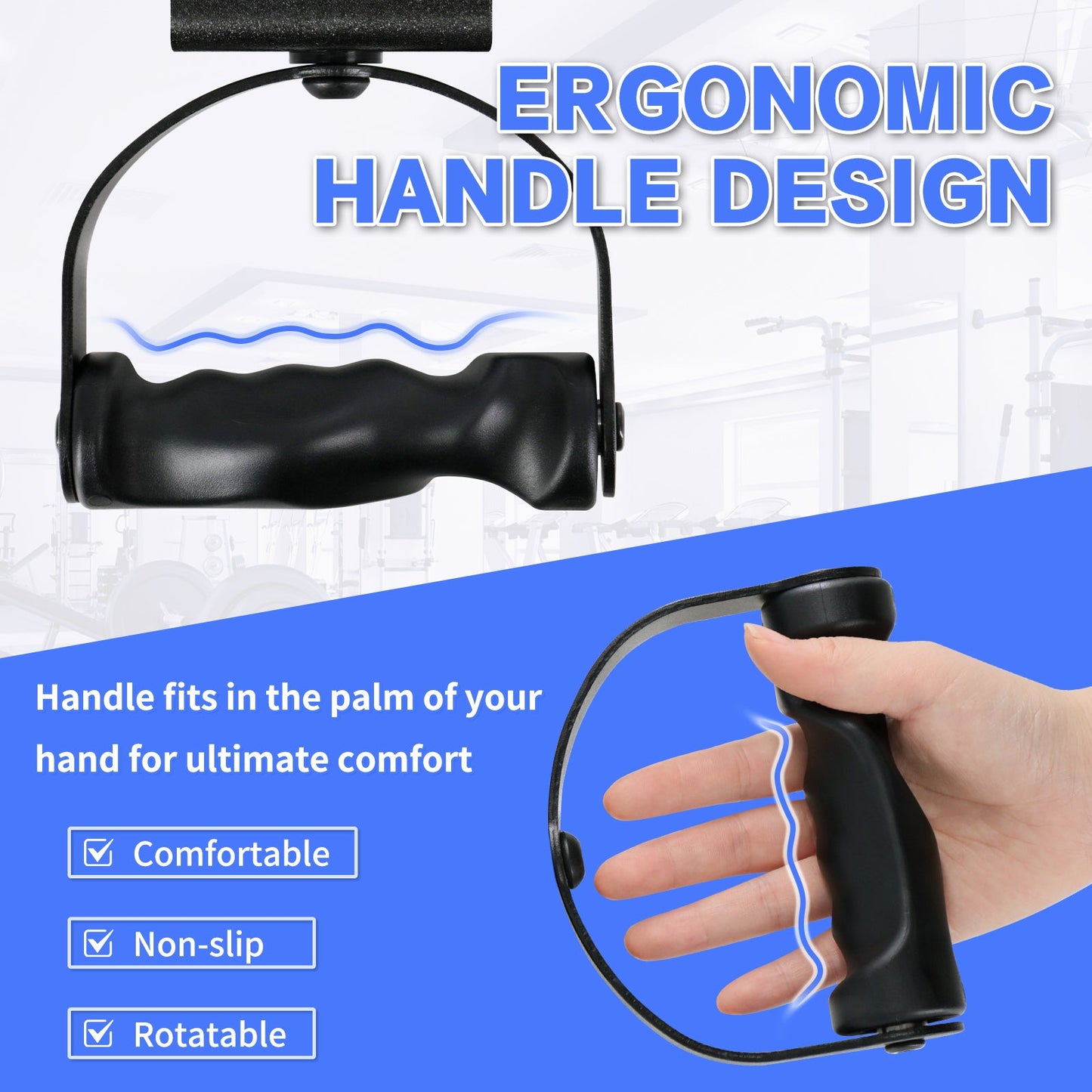 Rotating Pull-Up Handles-Ergonomic Exercise Handle