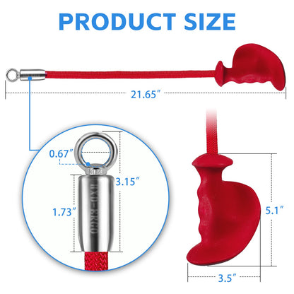 One-hand Tricep Rope with Ergonomic Handles 36 Inch Tricep Pull Down Rope