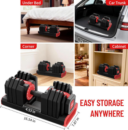 FasBrand QuickSwitch Pro 55lb Adjustable Dumbbells (Pair)