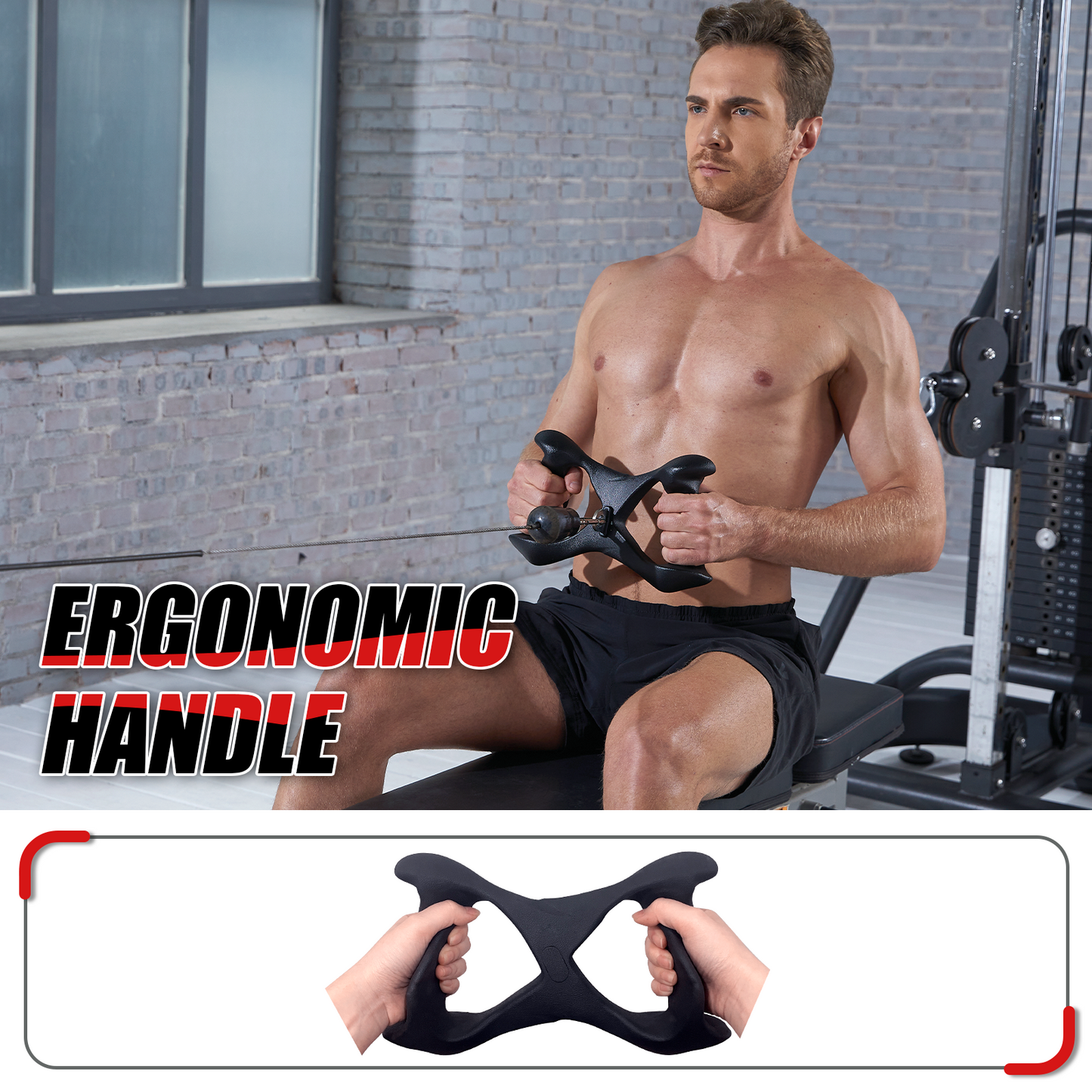 LAT Pulldown Attachments-LAT Pull Down Bar with Ergonomic Grips