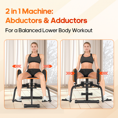 FasBrand Home Fitness Hip Abduction/Adduction Trainer — Compact Leg Exercise Equipment