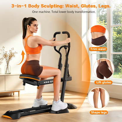 FasBrand Home Deep Squat Trainer | 3-Level Adjustable Seat, Knee-Friendly Lower Body Workout Gear