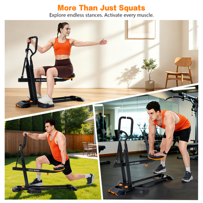 FasBrand Home Deep Squat Trainer | 3-Level Adjustable Seat, Knee-Friendly Lower Body Workout Gear