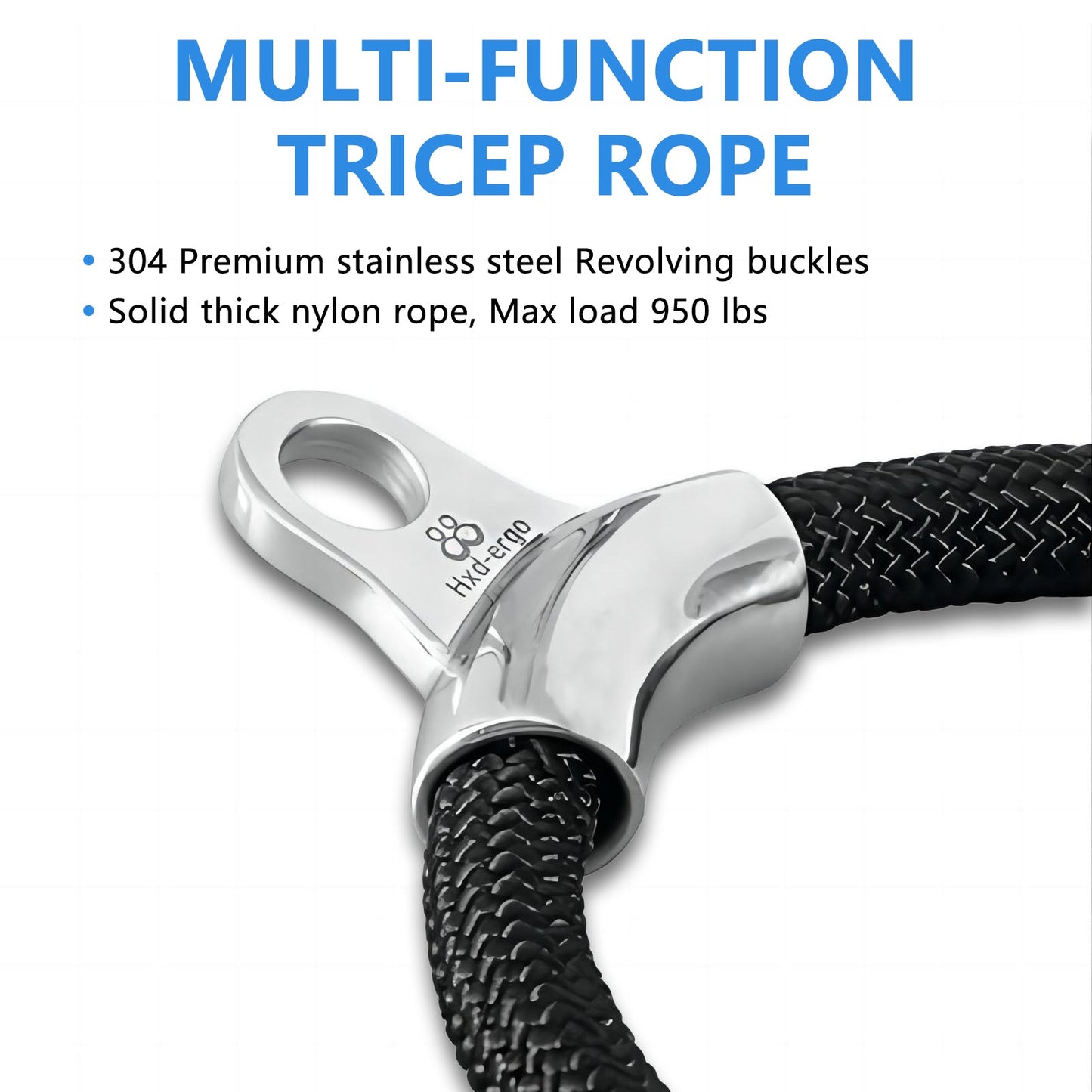 FasBrand Tricep Rope with Ergonomic Handles