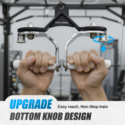 FasBrand 360° Rotating LAT Pull Down Bar Set, LAT Pulldown Attachments with 16 Lockable Angles, 3 Grip Widths Cable Machine Attachment for Full Body Workout, Home Gym Equipment