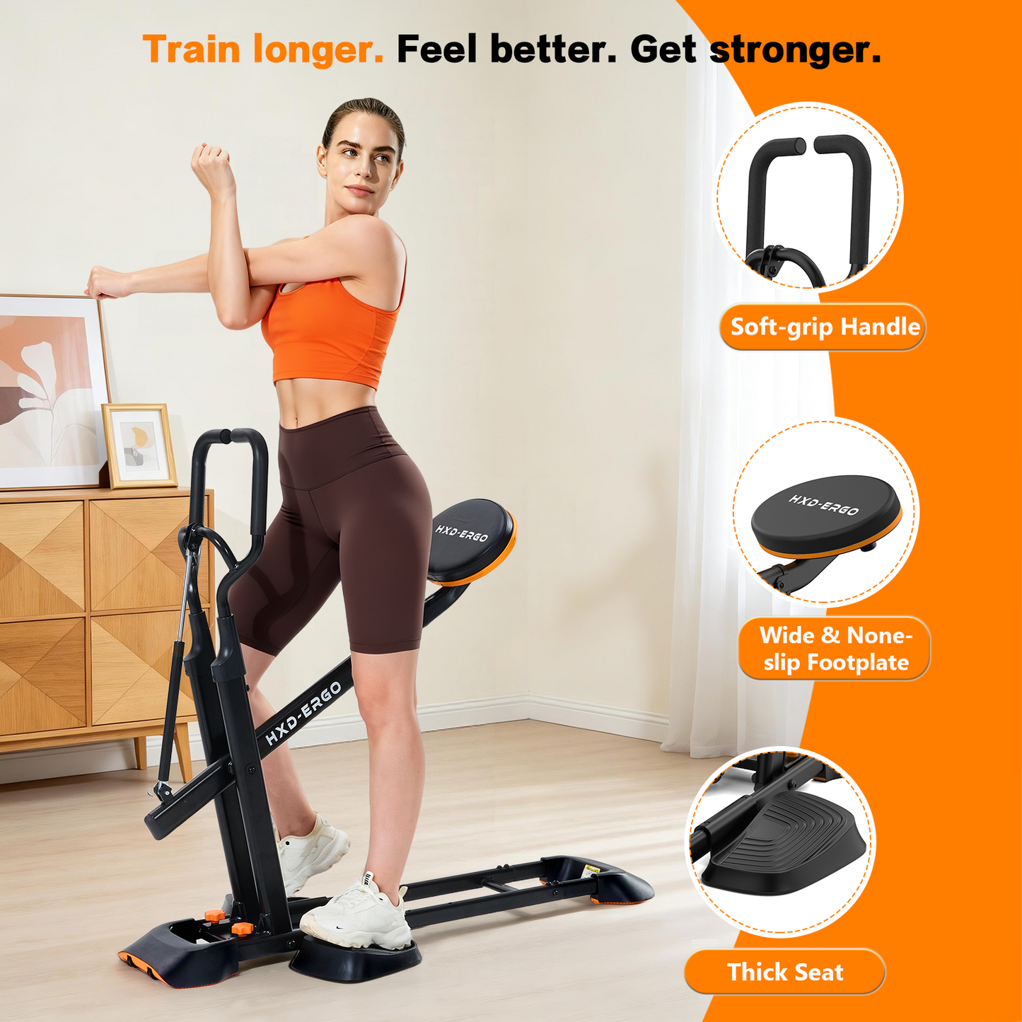 FasBrand Home Deep Squat Trainer | 3-Level Adjustable Seat, Knee-Friendly Lower Body Workout Gear