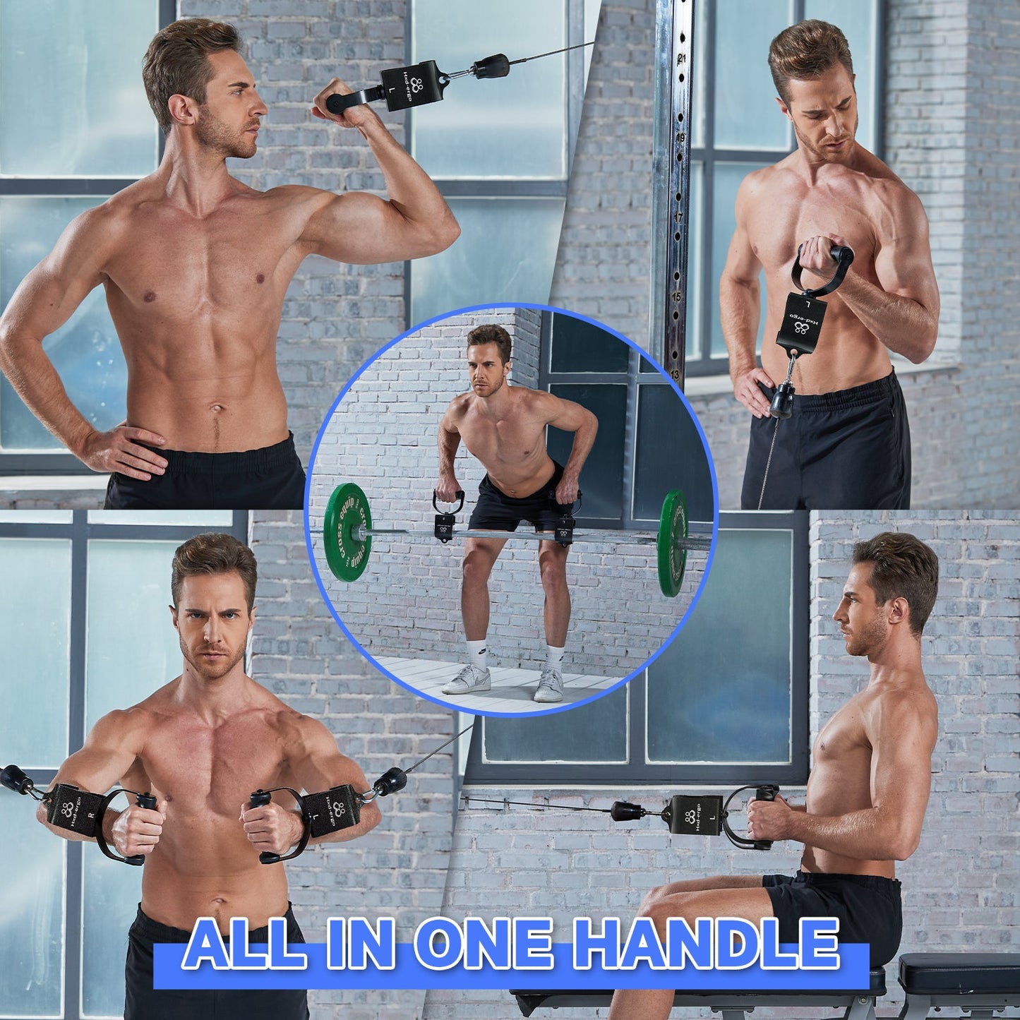 Rotating Pull-Up Handles-Ergonomic Exercise Handle
