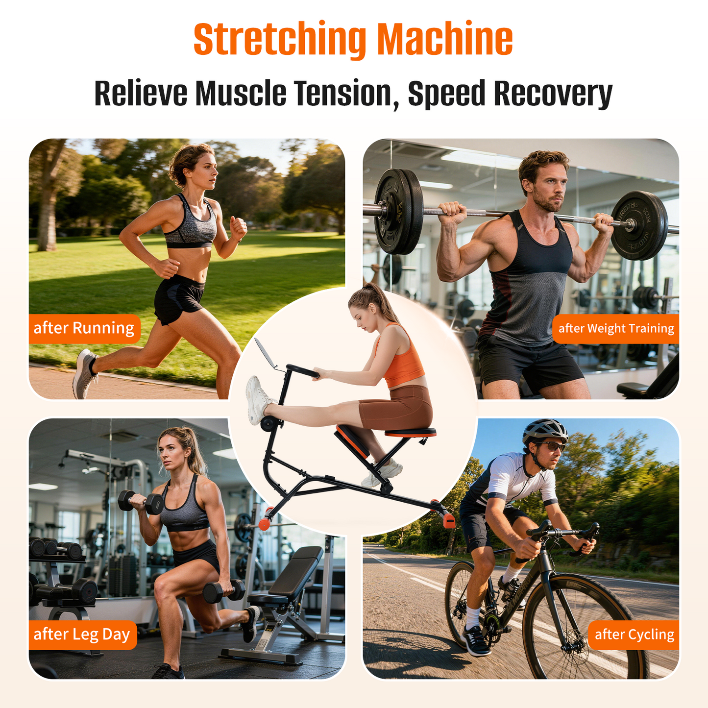 FasBrand Quiet Stretching Machine | Full Body, Back & Lumbar Training for Home Gym
