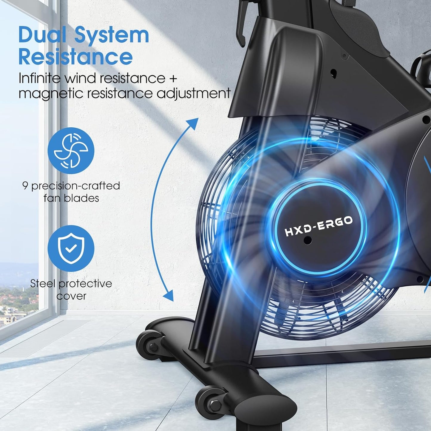 FasBrand Magnetic & Air Resistance Indoor Bike
