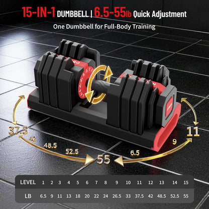 FasBrand QuickSwitch Pro 55lb Adjustable Dumbbells (Pair)