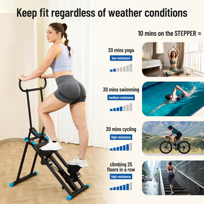 FasBrand 6-Level Adjustable Resistance Foldable Stair Climber (350lbs)