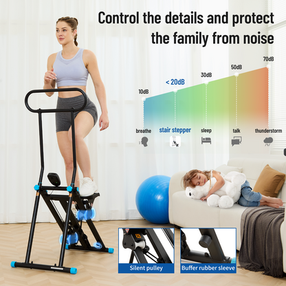FasBrand 6-Level Adjustable Resistance Foldable Stair Climber (350lbs)