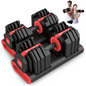 FasBrand QuickSwitch Pro 55lb Adjustable Dumbbells (Pair)